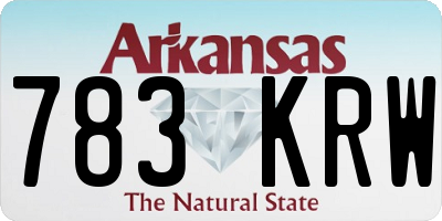 AR license plate 783KRW