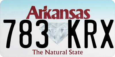 AR license plate 783KRX