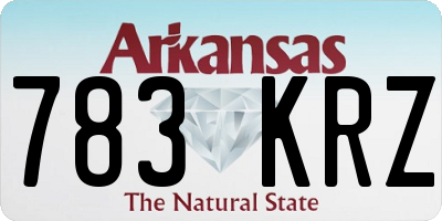AR license plate 783KRZ