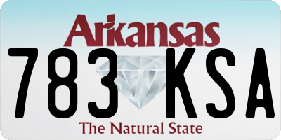 AR license plate 783KSA