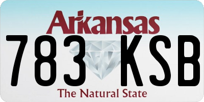 AR license plate 783KSB