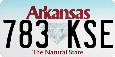 AR license plate 783KSE