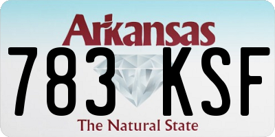AR license plate 783KSF