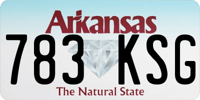 AR license plate 783KSG