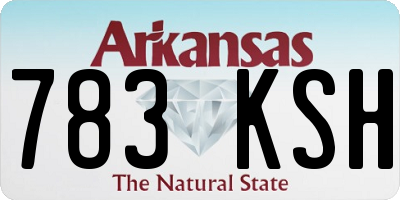 AR license plate 783KSH