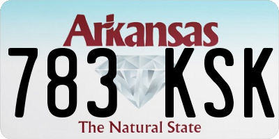 AR license plate 783KSK