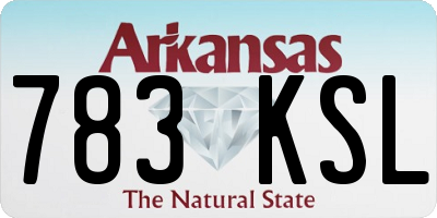 AR license plate 783KSL