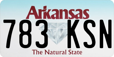AR license plate 783KSN