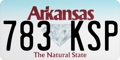 AR license plate 783KSP
