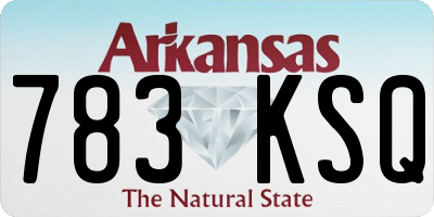 AR license plate 783KSQ