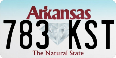 AR license plate 783KST