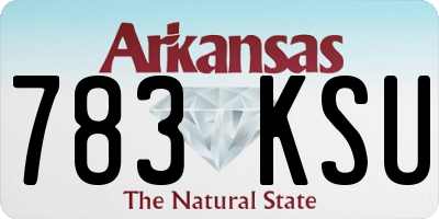AR license plate 783KSU