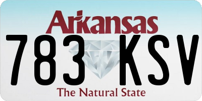 AR license plate 783KSV