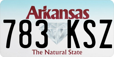 AR license plate 783KSZ