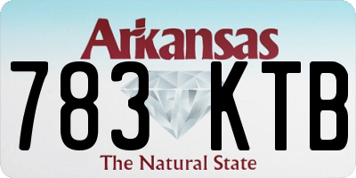 AR license plate 783KTB