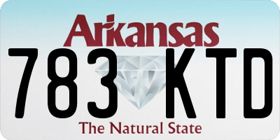 AR license plate 783KTD