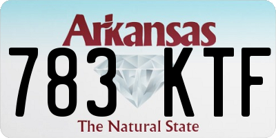 AR license plate 783KTF