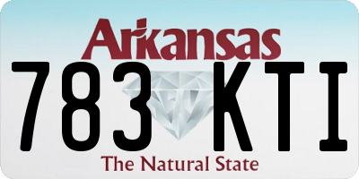 AR license plate 783KTI