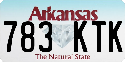 AR license plate 783KTK