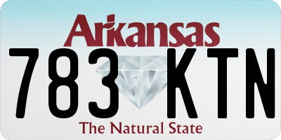 AR license plate 783KTN
