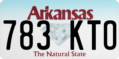 AR license plate 783KTO