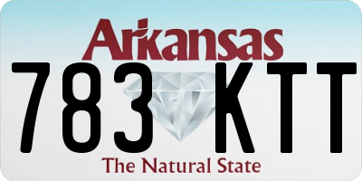 AR license plate 783KTT