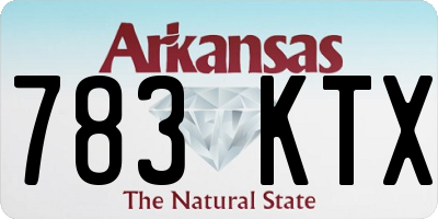AR license plate 783KTX