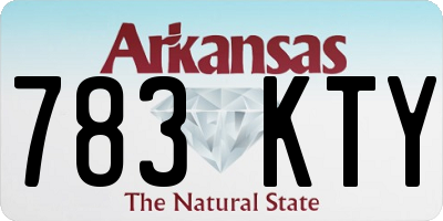 AR license plate 783KTY