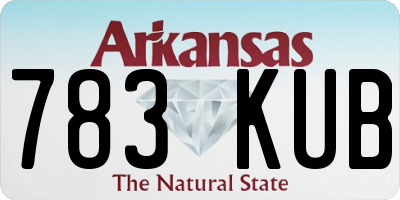 AR license plate 783KUB