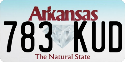 AR license plate 783KUD