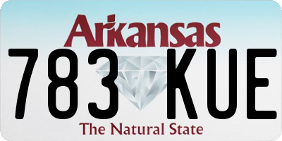 AR license plate 783KUE