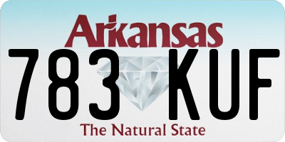 AR license plate 783KUF