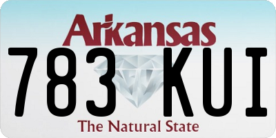 AR license plate 783KUI
