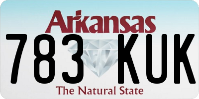 AR license plate 783KUK