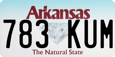AR license plate 783KUM