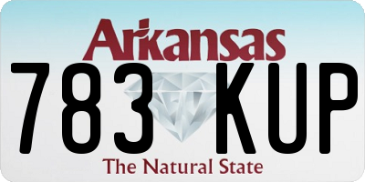 AR license plate 783KUP