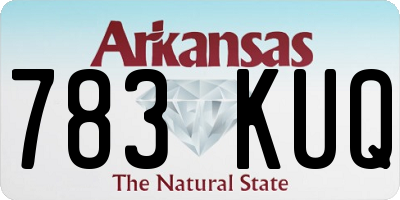 AR license plate 783KUQ