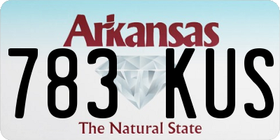 AR license plate 783KUS