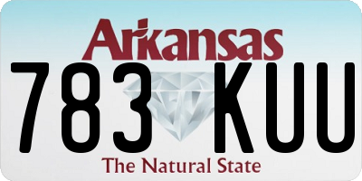 AR license plate 783KUU