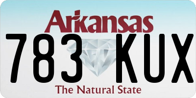 AR license plate 783KUX