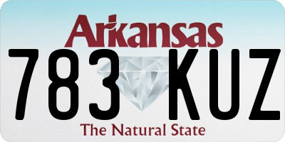 AR license plate 783KUZ