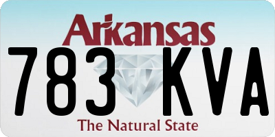 AR license plate 783KVA