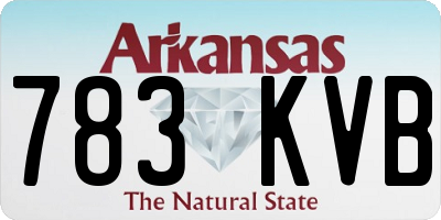 AR license plate 783KVB