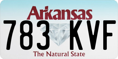 AR license plate 783KVF