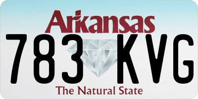 AR license plate 783KVG