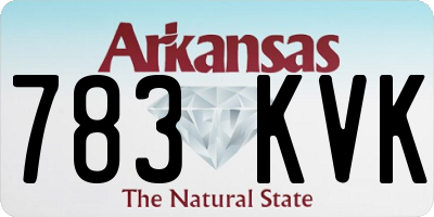 AR license plate 783KVK