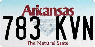 AR license plate 783KVN