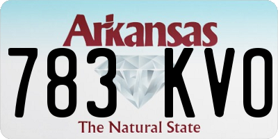 AR license plate 783KVO