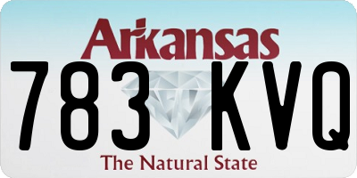 AR license plate 783KVQ
