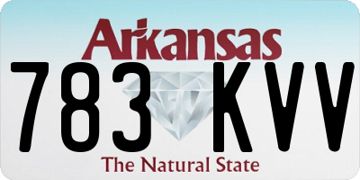 AR license plate 783KVV